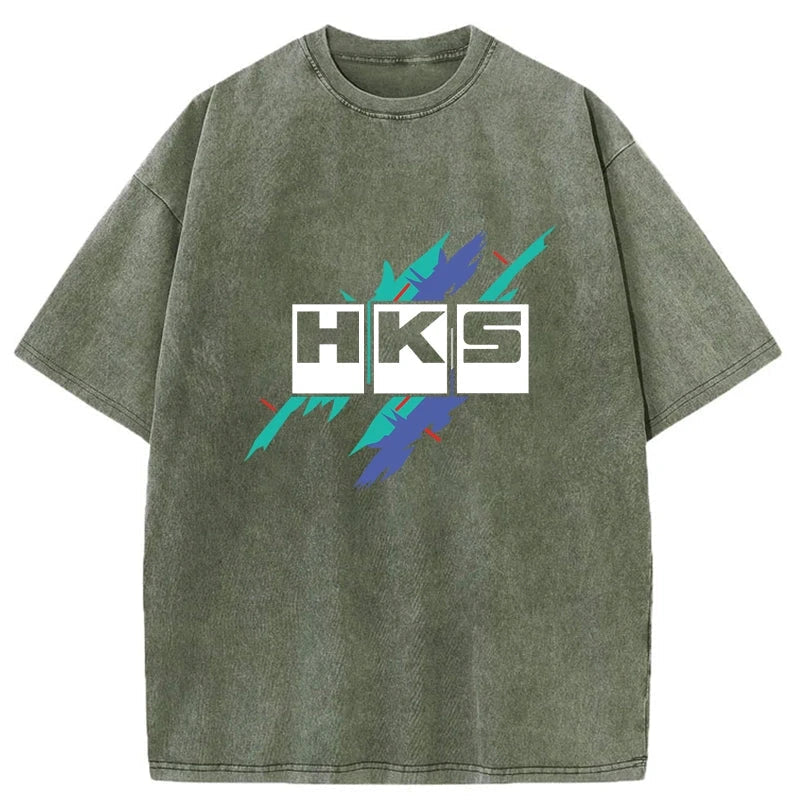 bbb HKS Drifting Drag JDM Washed T-Shirt