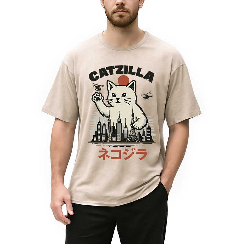 bbb Feline Fury Over Tokyo Washed T-Shirt