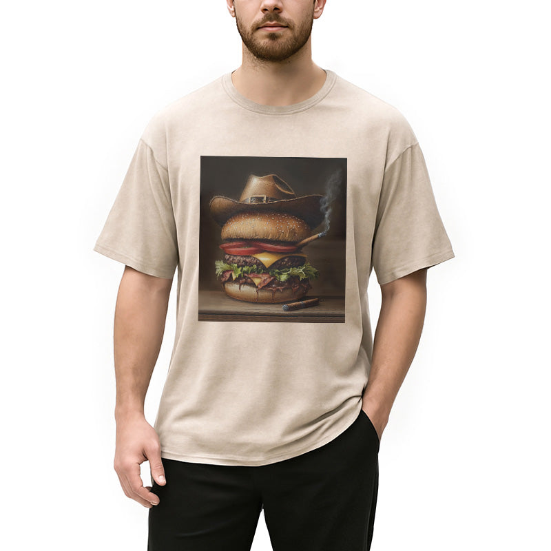bbb Funny Hamburger Meme Washed T-Shirt
