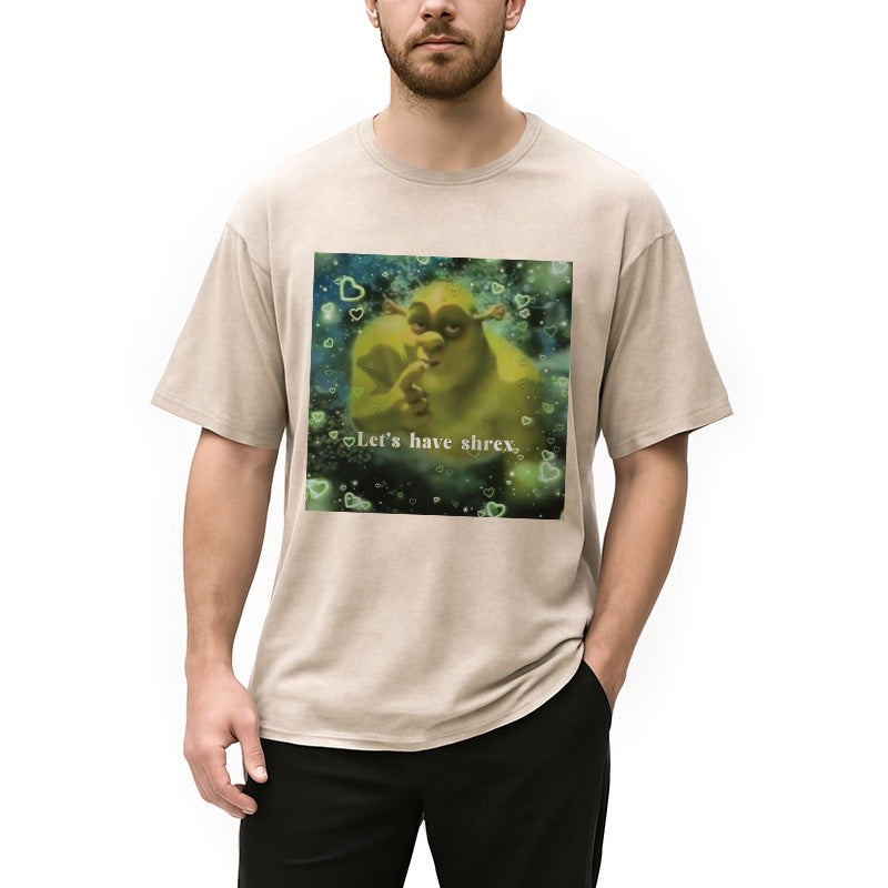 bbb Let's Have Shrex Ironic Funny Washed T-Shirt
