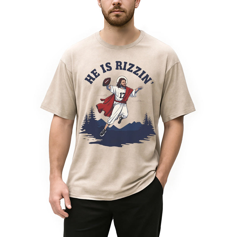 bbb He Is Rizzin' Washed T-Shirt