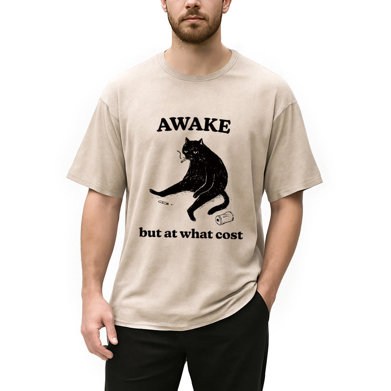 bbb Decadent Smoking Cat Washed T-Shirt