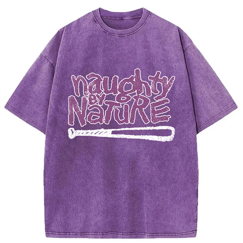 bbb Logo Naughty By Nature Hiphop Washed T-Shirt