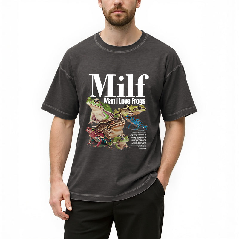 bbb Man I Love Frogs Meme Gradient Washed T-Shirt