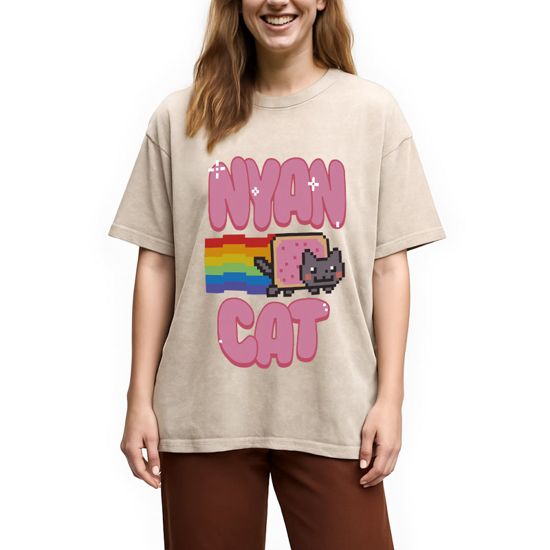bbb Nyan Cat Pride Washed T-Shirt