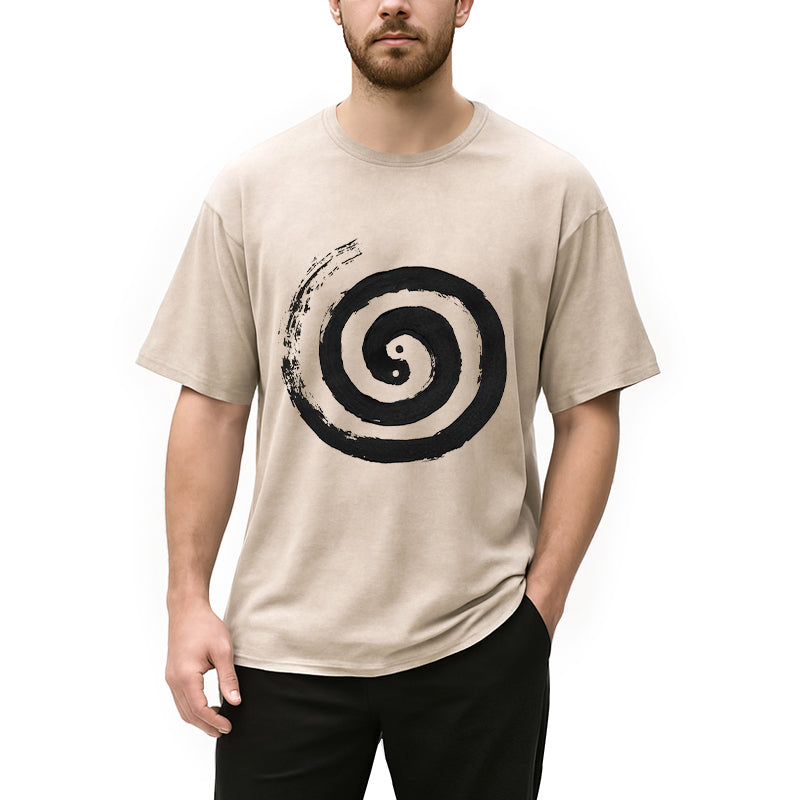bbb The Tai Chi Yin Yang Cycle of Life Washed T-Shirt