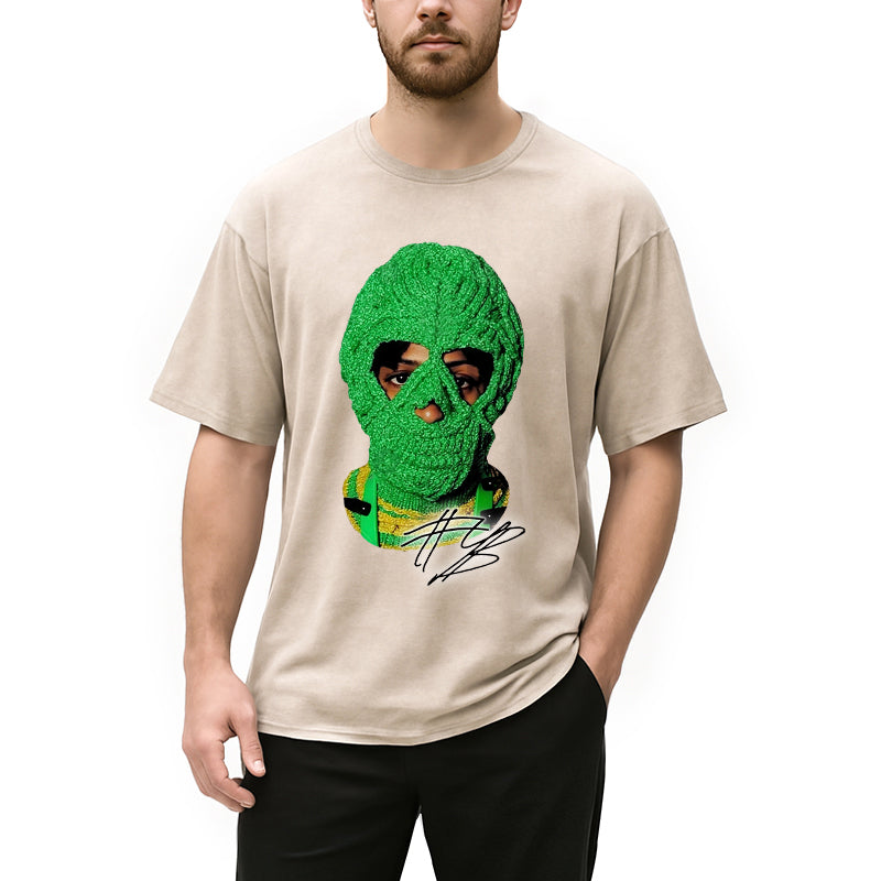 bbb NBA Youngboy Big Face Masa Washed T-Shirt