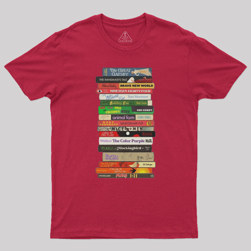 Classic Banned Books Stack  T-Shirt