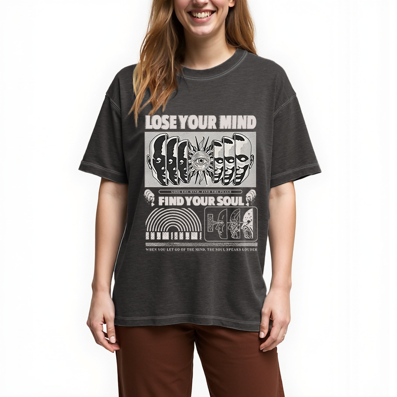 bbb Lose Mind Find Soul Gradient Washed T-Shirt