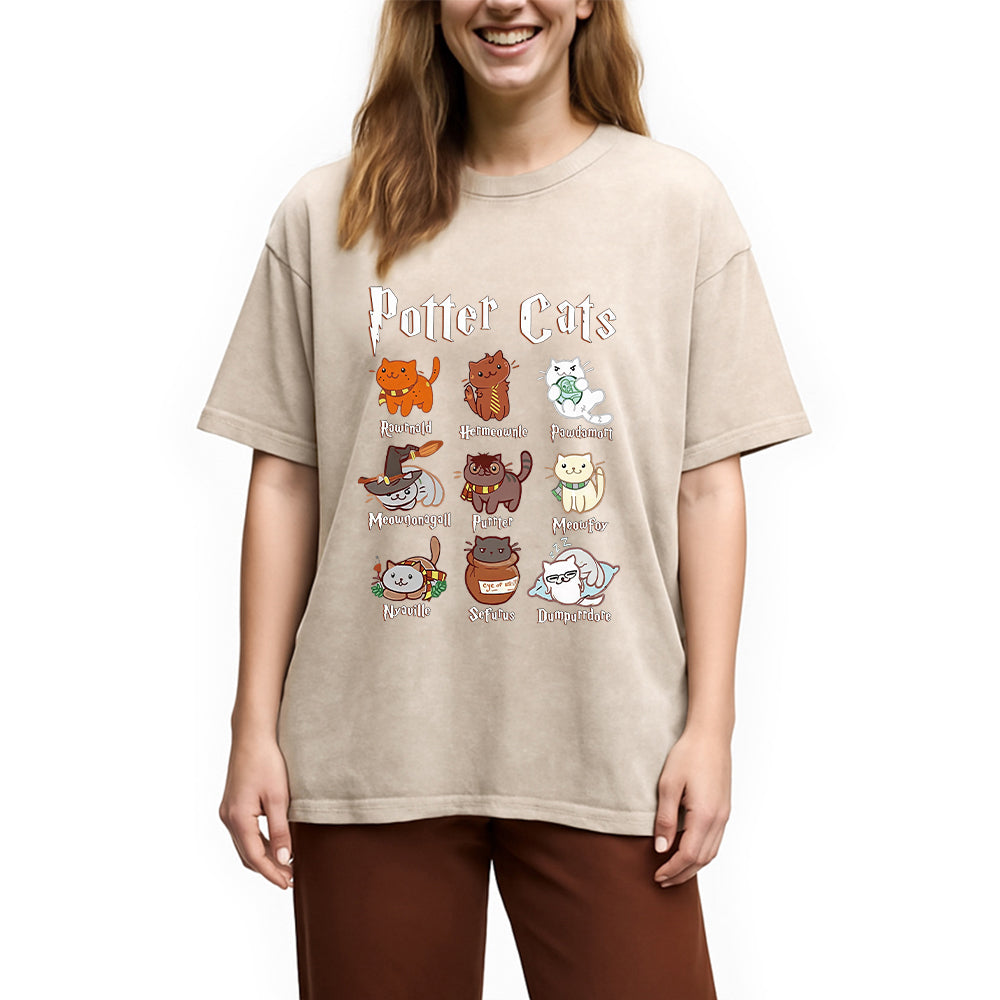 bbb Wizard Cats Washed T-Shirt