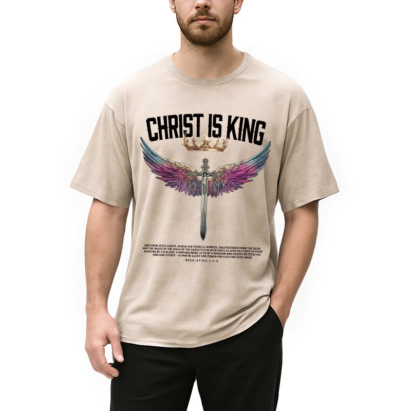 bbb Christ Is King Christian Washed T-Shirt