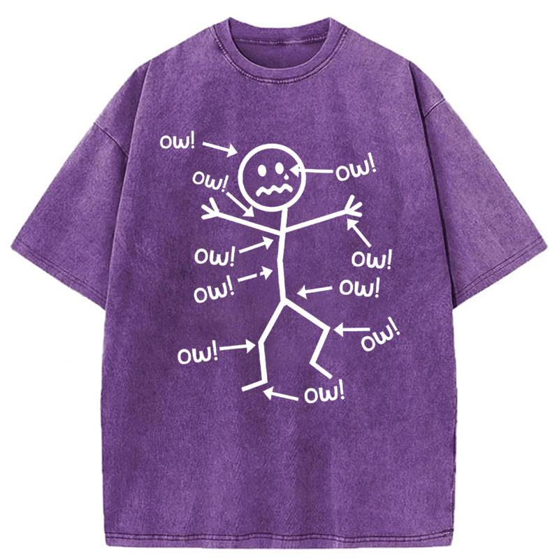 bbb Funny Chronic Pain Awareness Washed T-shirt