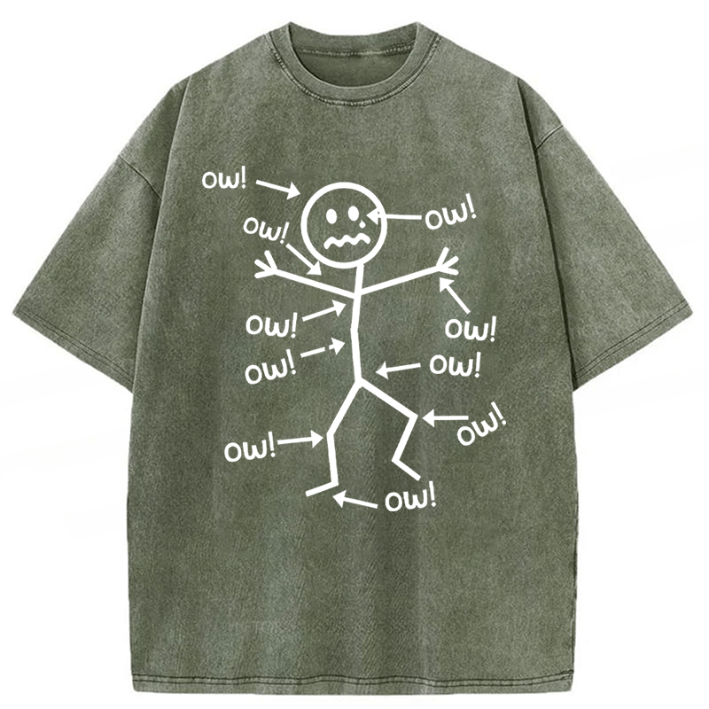 bbb Funny Chronic Pain Awareness Washed T-shirt