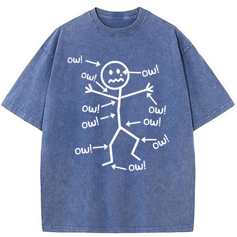 bbb Funny Chronic Pain Awareness Washed T-shirt