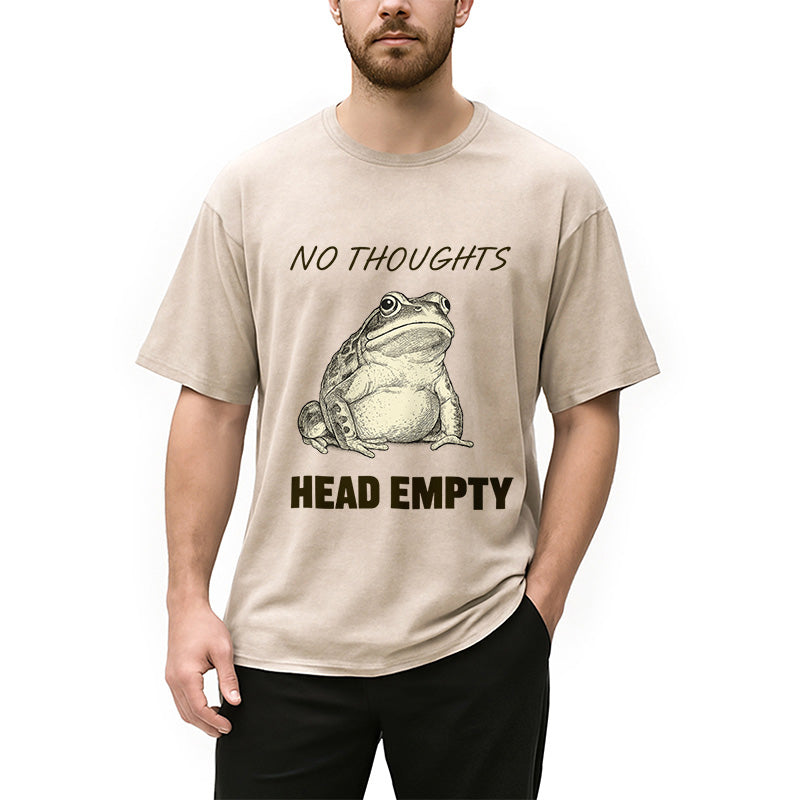 bbb No Thoughts Frog Washed T-Shirt
