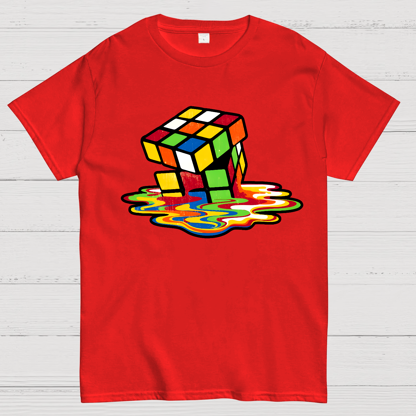 Retro Rubik's Cube Design  T-Shirt