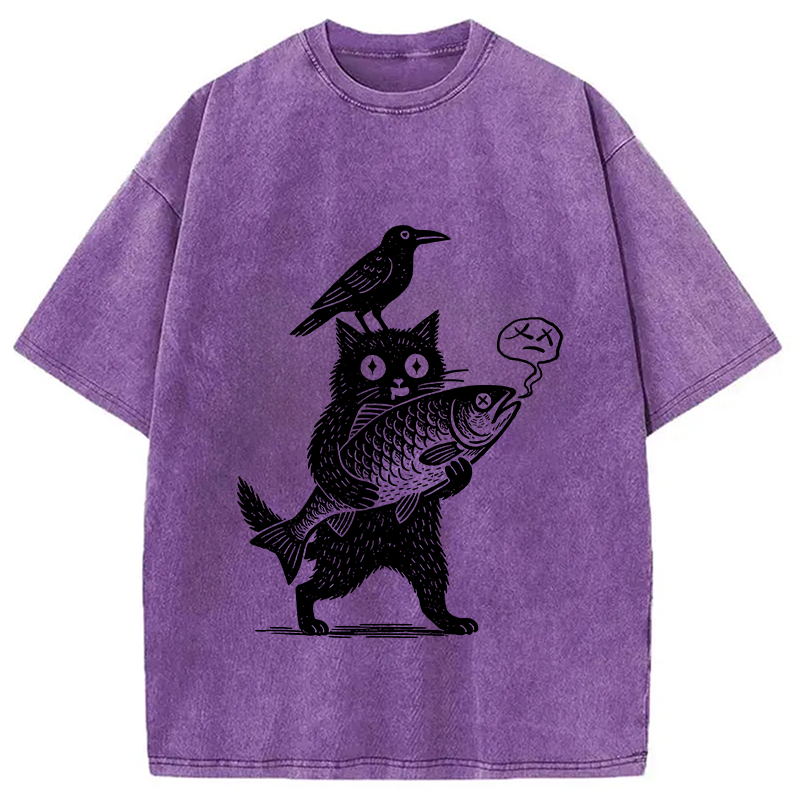 bbb Black Animals Washed T-Shirt