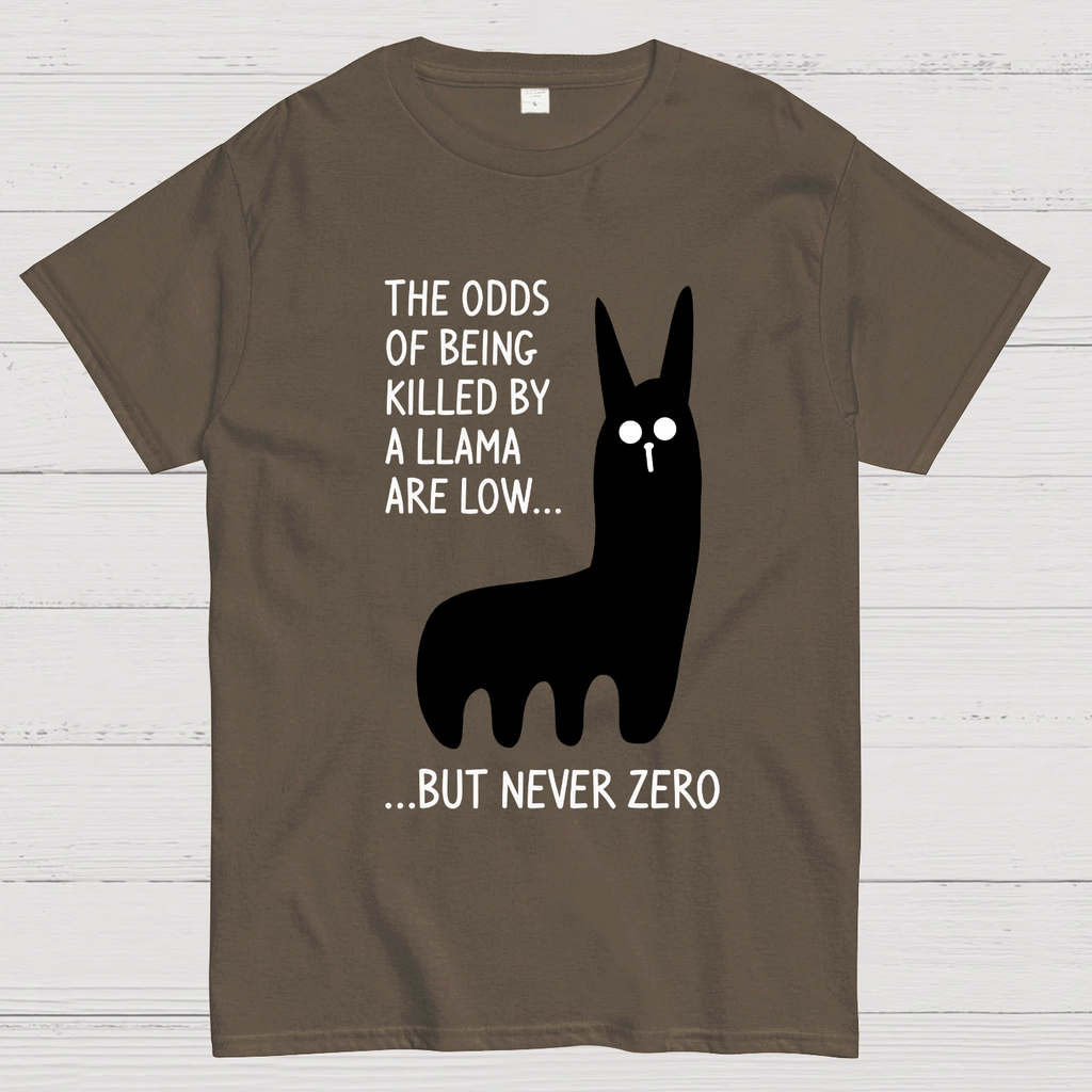 The Odds Of Being Killed By Allama Are Low But Never Zero Killer Llama  T-Shirt