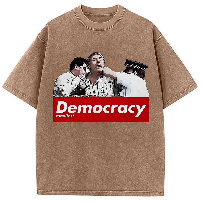 bbb This Is Democracy Manifest Washed T-Shirt