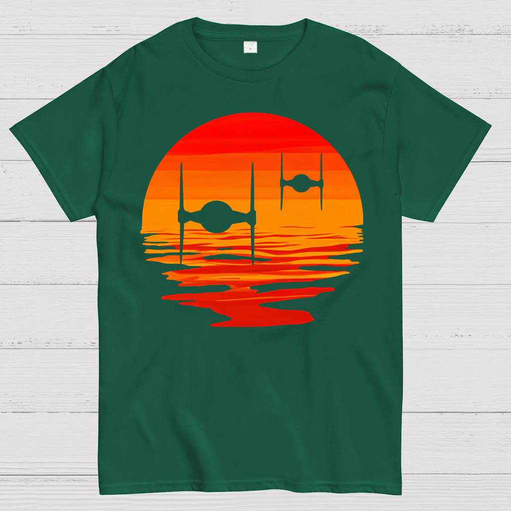 Tie Fighter Sunset  T-Shirt