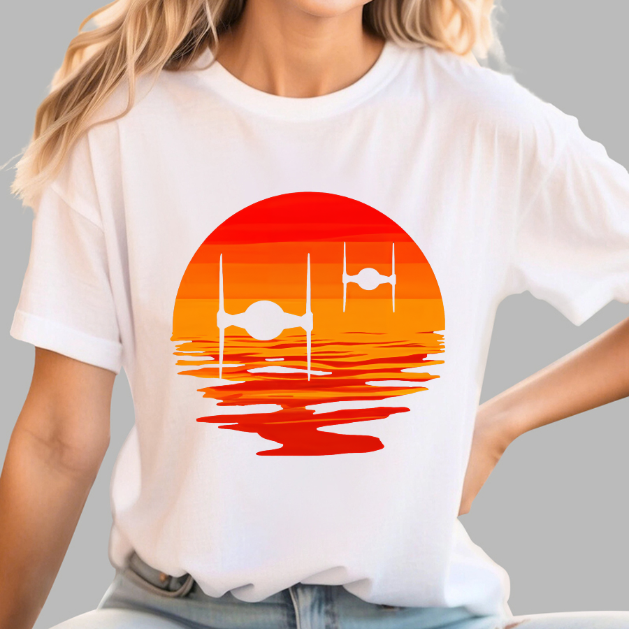 Tie Fighter Sunset  T-Shirt