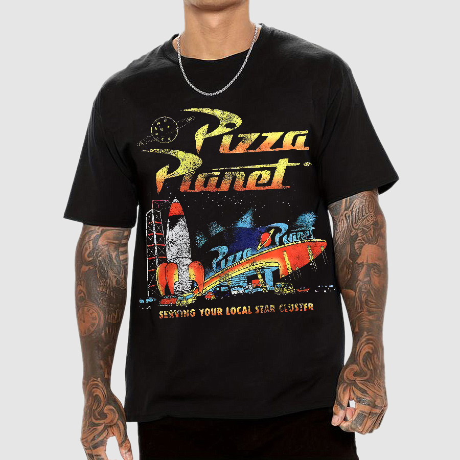 Retro Toy Story Pizza Planet Serving Your Local Star  T-Shirt