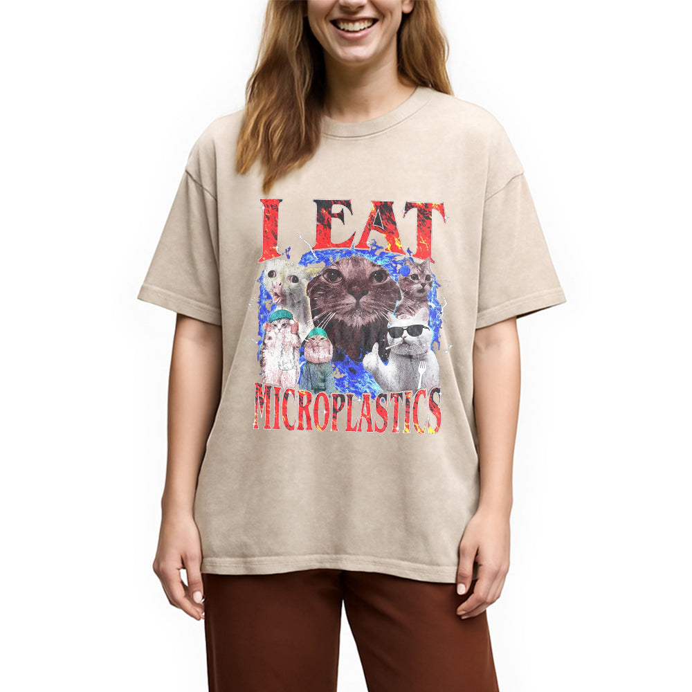 bbb I Eat Microplastics Washed T-Shirt