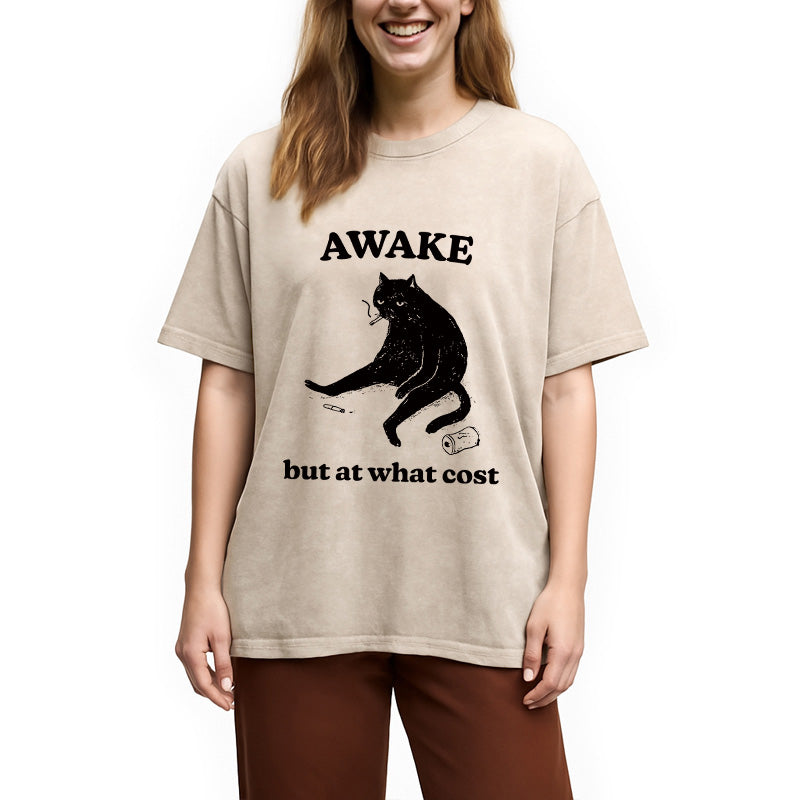 bbb Decadent Smoking Cat Washed T-Shirt