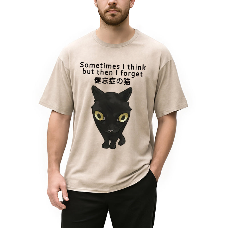 bbb Amnesiac Cat Washed T-Shirt