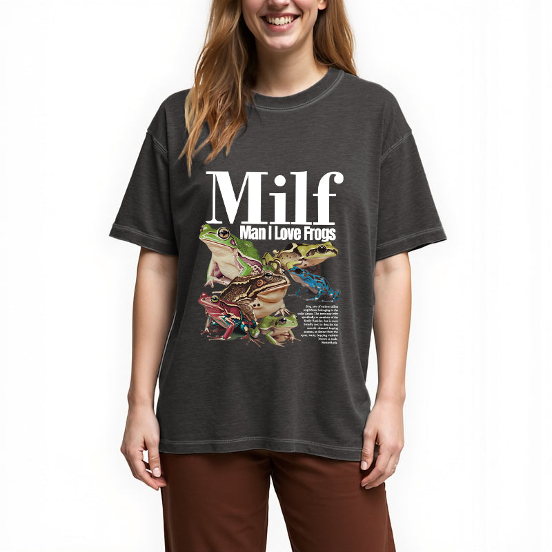 bbb Man I Love Frogs Meme Gradient Washed T-Shirt