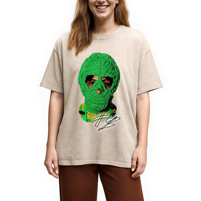 bbb NBA Youngboy Big Face Masa Washed T-Shirt