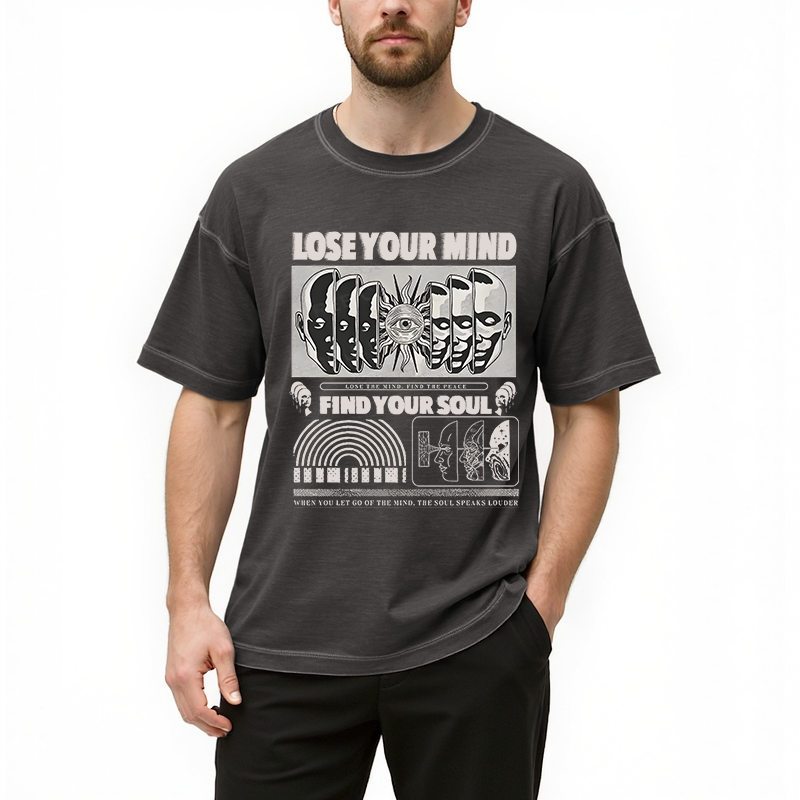 bbb Lose Mind Find Soul Gradient Washed T-Shirt