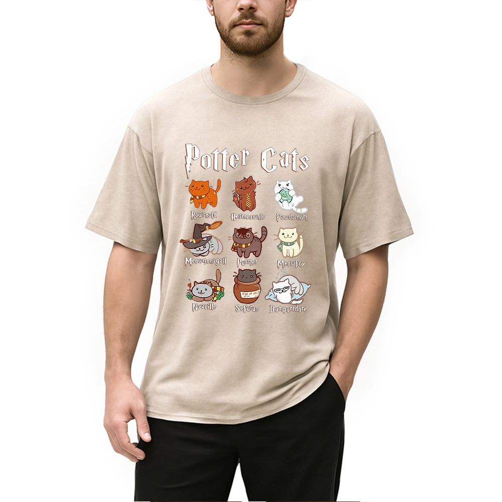 bbb Wizard Cats Washed T-Shirt