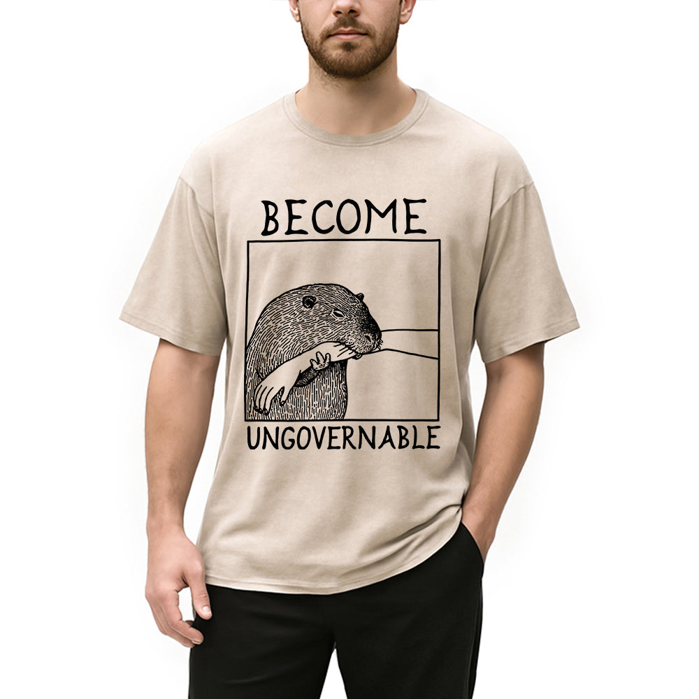 bbb Become Ungovernable Capybara Bites People Washed T-Shirt