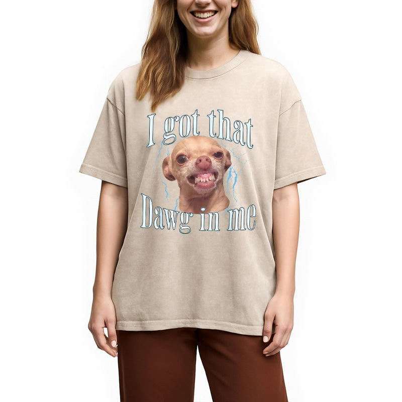 bbb Chihuahua Funny Meme Washed T-Shirt