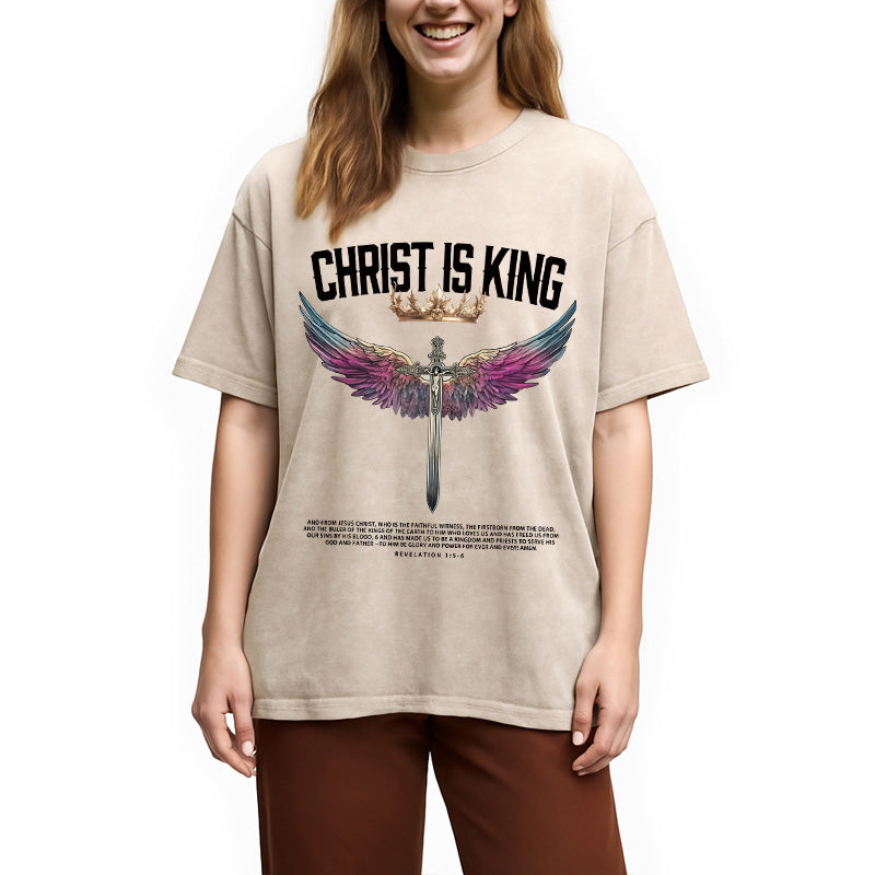bbb Christ Is King Christian Washed T-Shirt