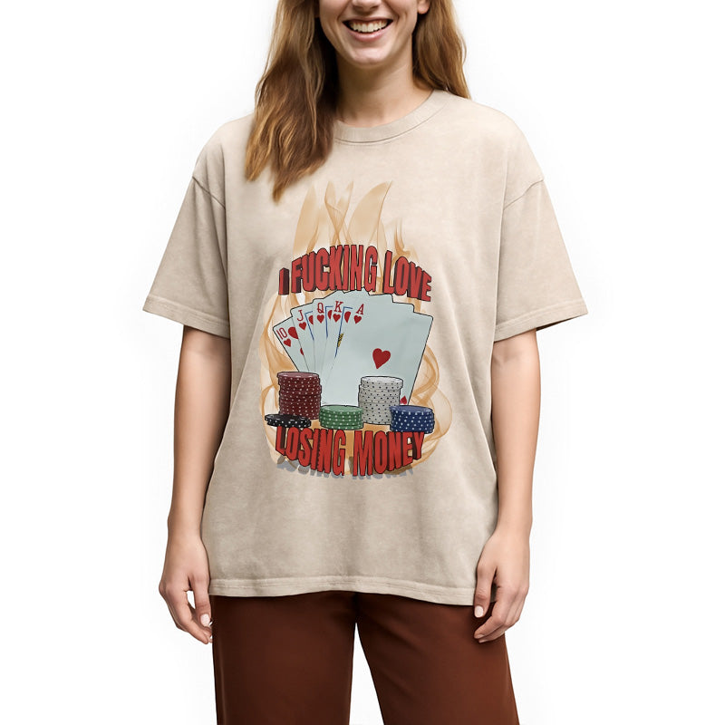 bbb I Love Losing Money Washed T-Shirt