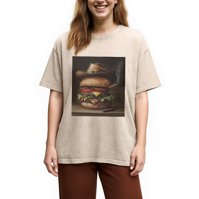 bbb Funny Hamburger Meme Washed T-Shirt
