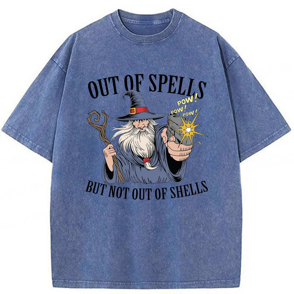 bbb Out Of Spells But Not Out Of Shells Washed T-shirt