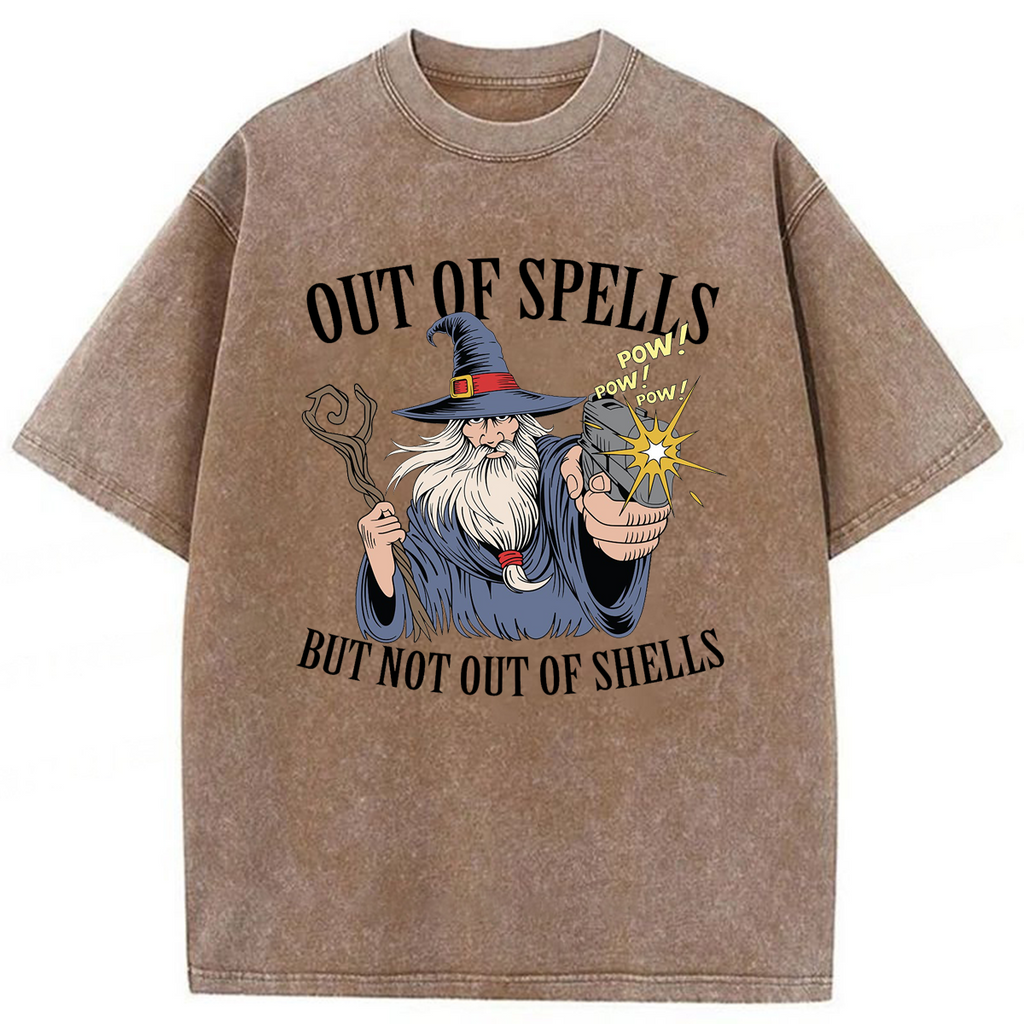 bbb Out Of Spells But Not Out Of Shells Washed T-shirt