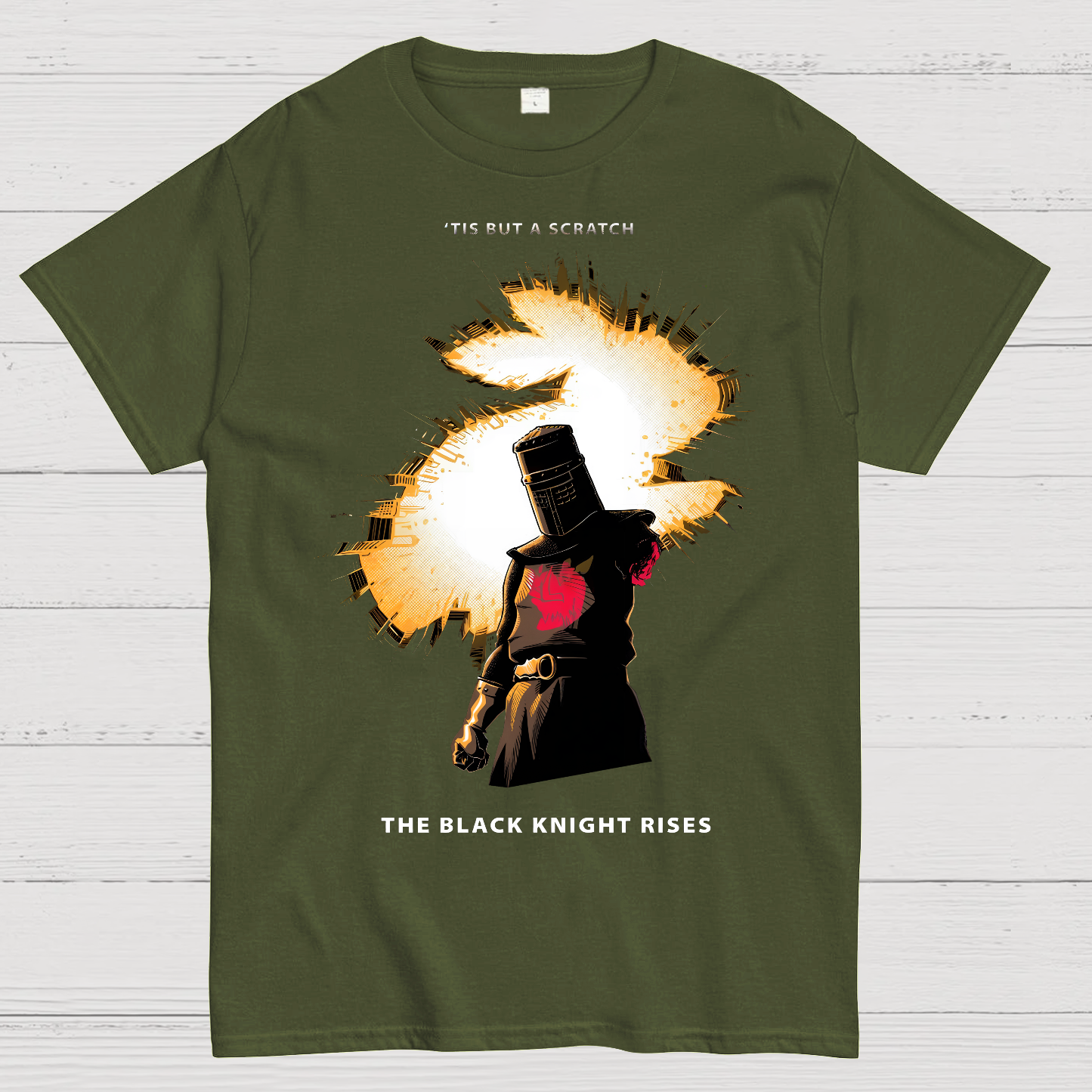 Black Knight vs. Bunny. one will fall.  T-Shirt