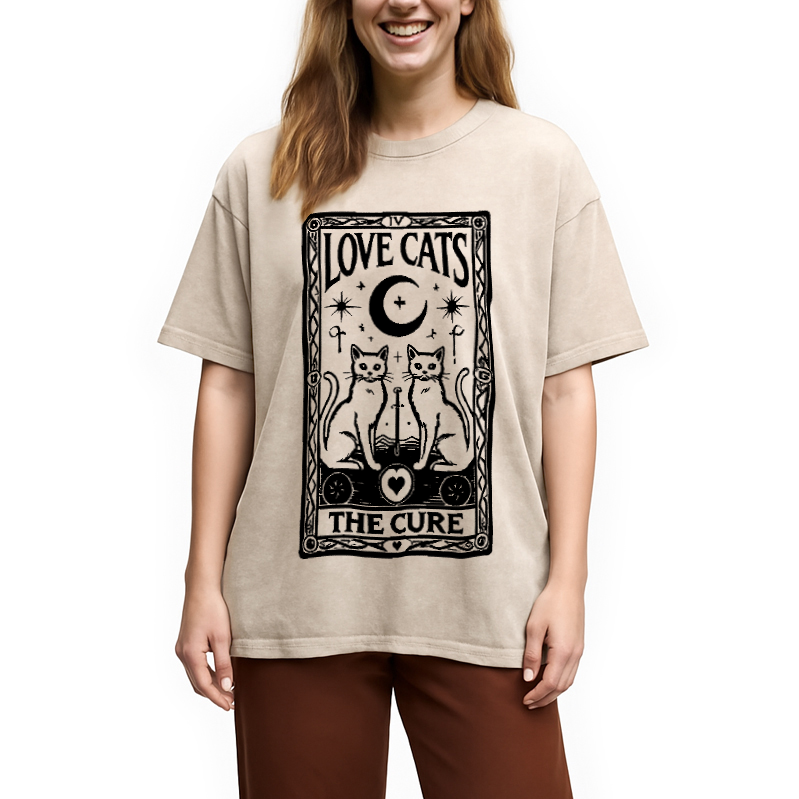 bbb The Cure - Love Cats Washed T-Shirt
