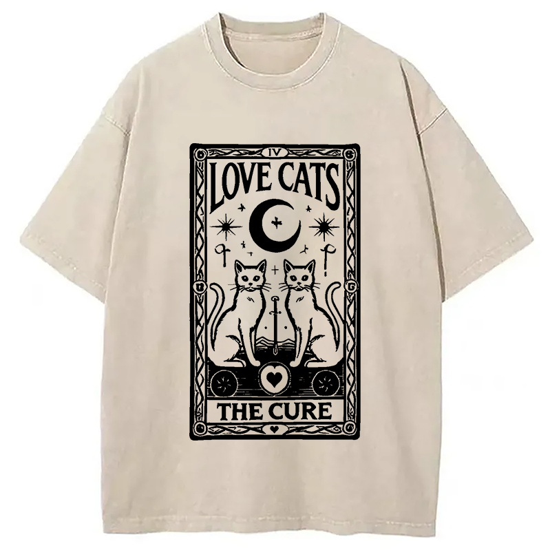 bbb The Cure - Love Cats Washed T-Shirt