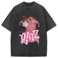 bbb Funny Ratt Pink RATZ Washed T-Shirt