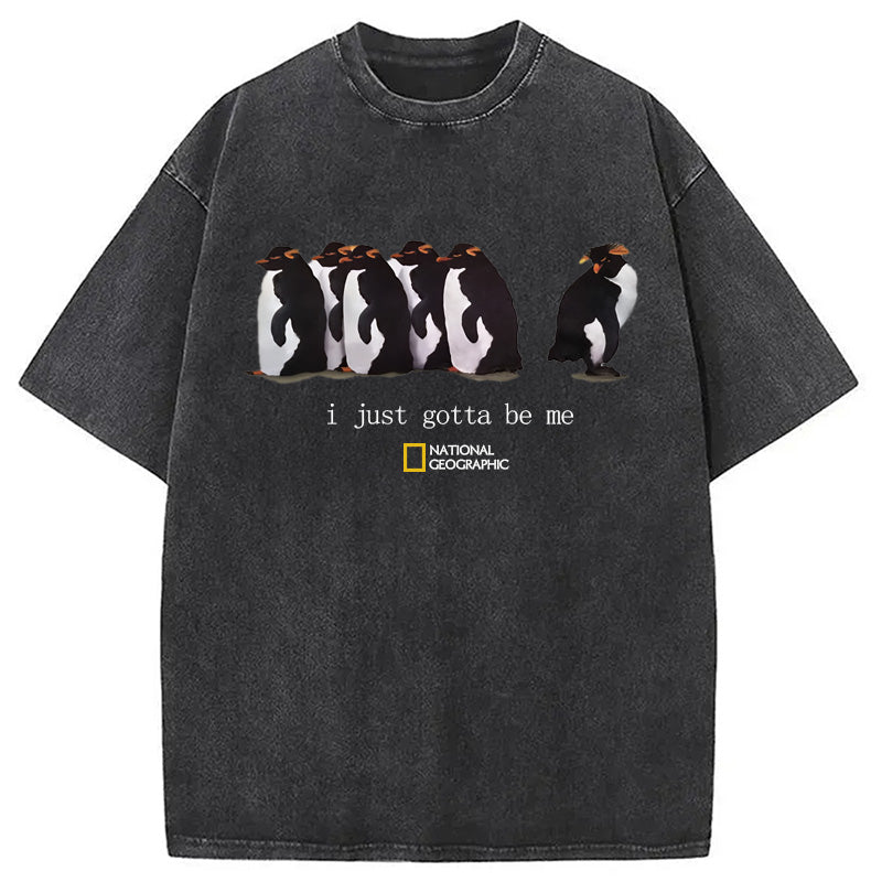 bbb I Just Gotta Be Me Penguins Washed T-Shirt