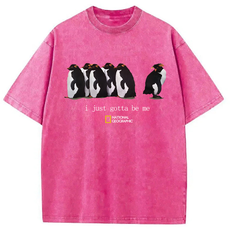 bbb I Just Gotta Be Me Penguins Washed T-Shirt