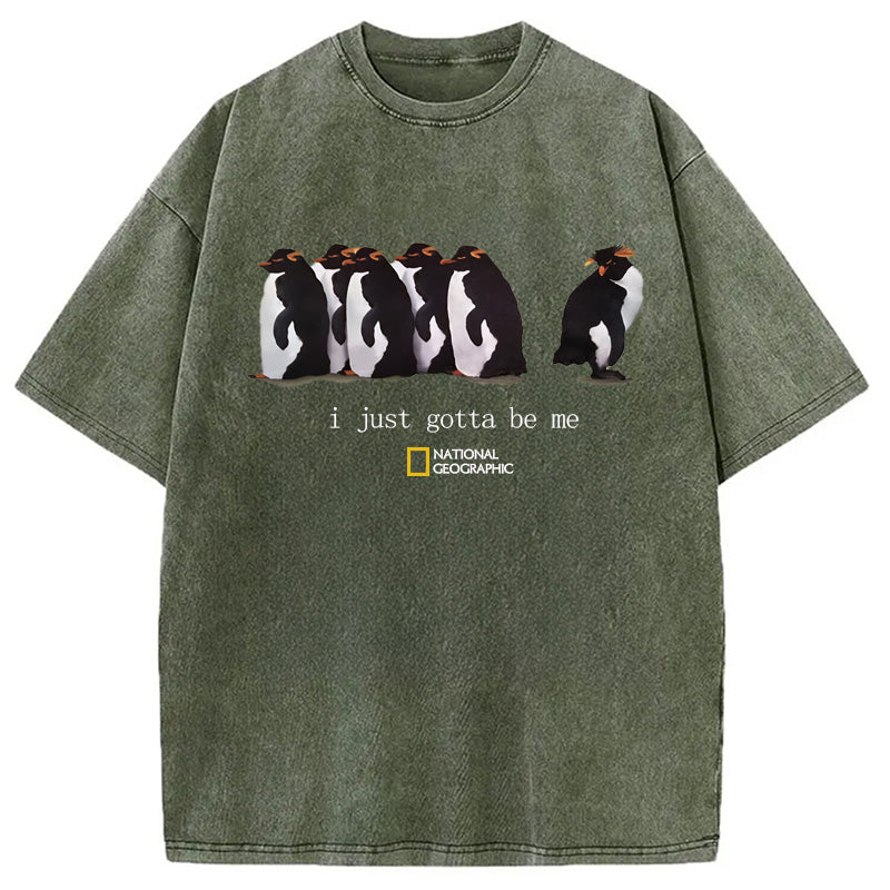 bbb I Just Gotta Be Me Penguins Washed T-Shirt