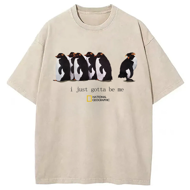 bbb I Just Gotta Be Me Penguins Washed T-Shirt