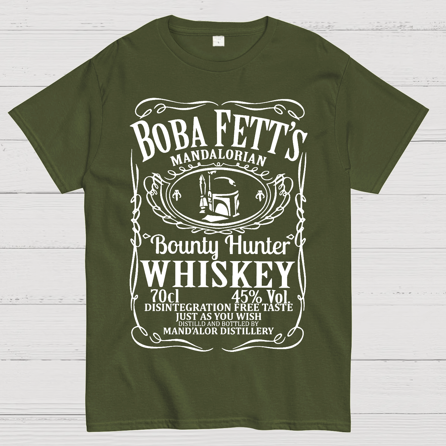Mandalorian Bounty Hunter Whiskey  T-Shirt