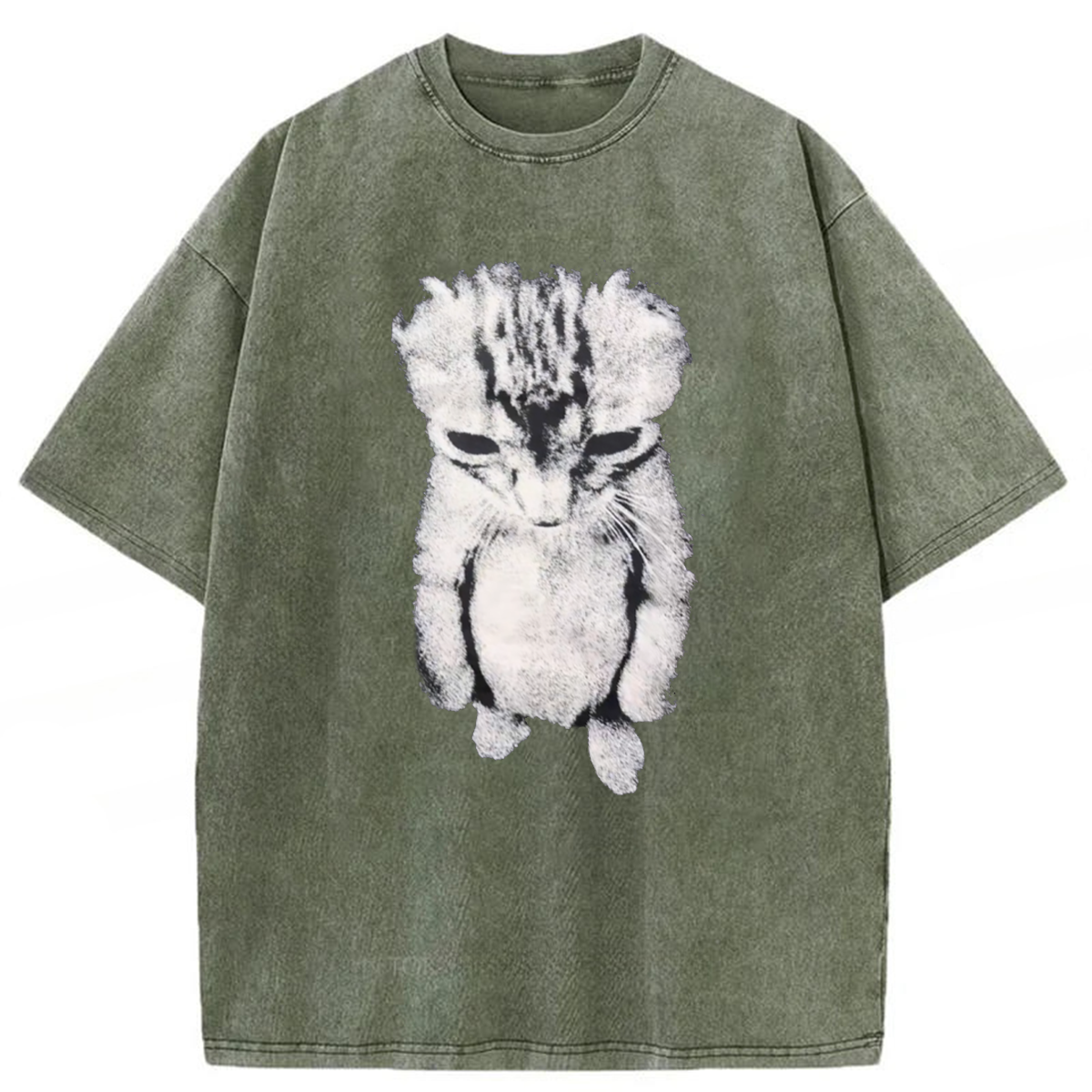 bbb Sad Crying Cat Meme Washed T-shirt